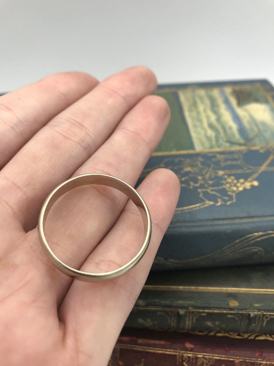 14k White Gold Men's Wedding Band Ring 2