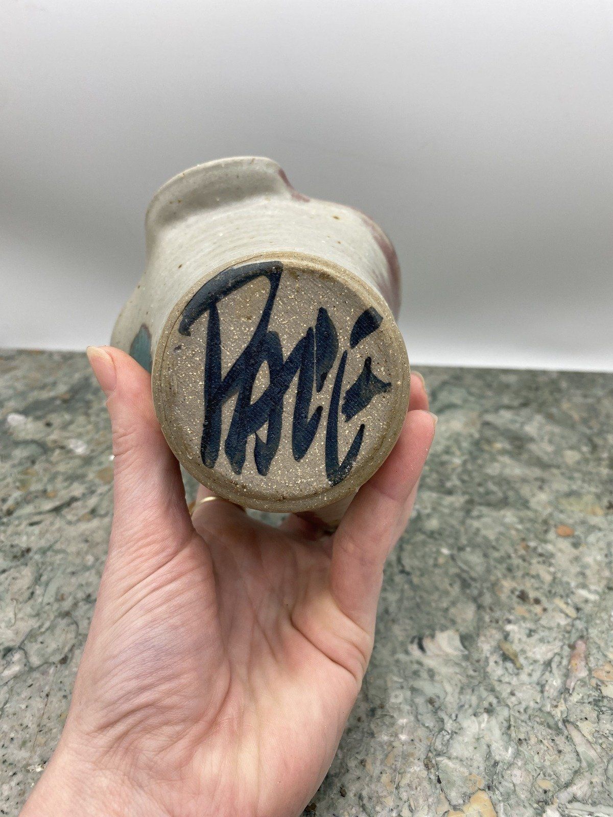Artist Signed Zoomorphic Pottery Bird Creamer/Vase 5