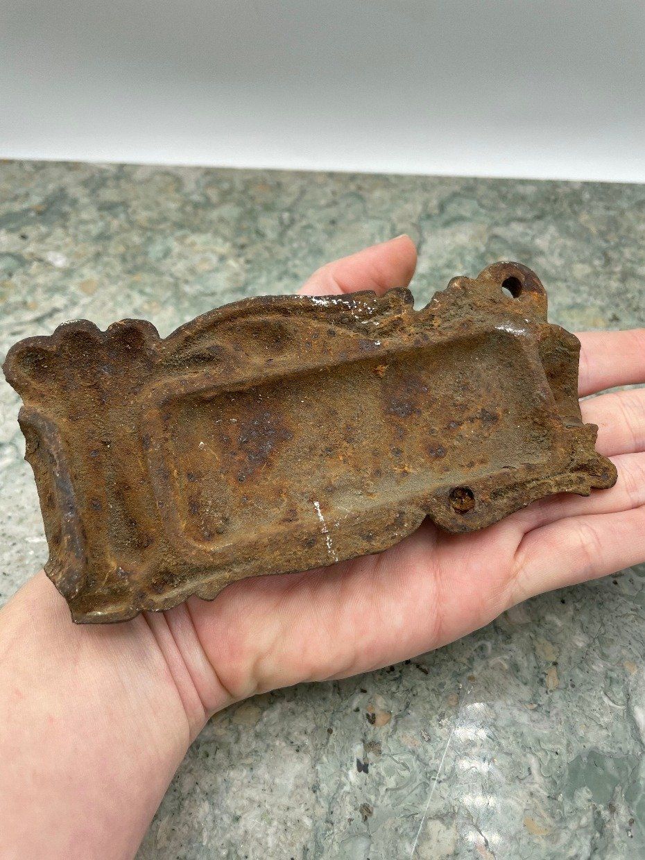 Antique c.1900s Kinnear MFG Co. Columbus, OH Cast Iron Advertisement Plaque 3