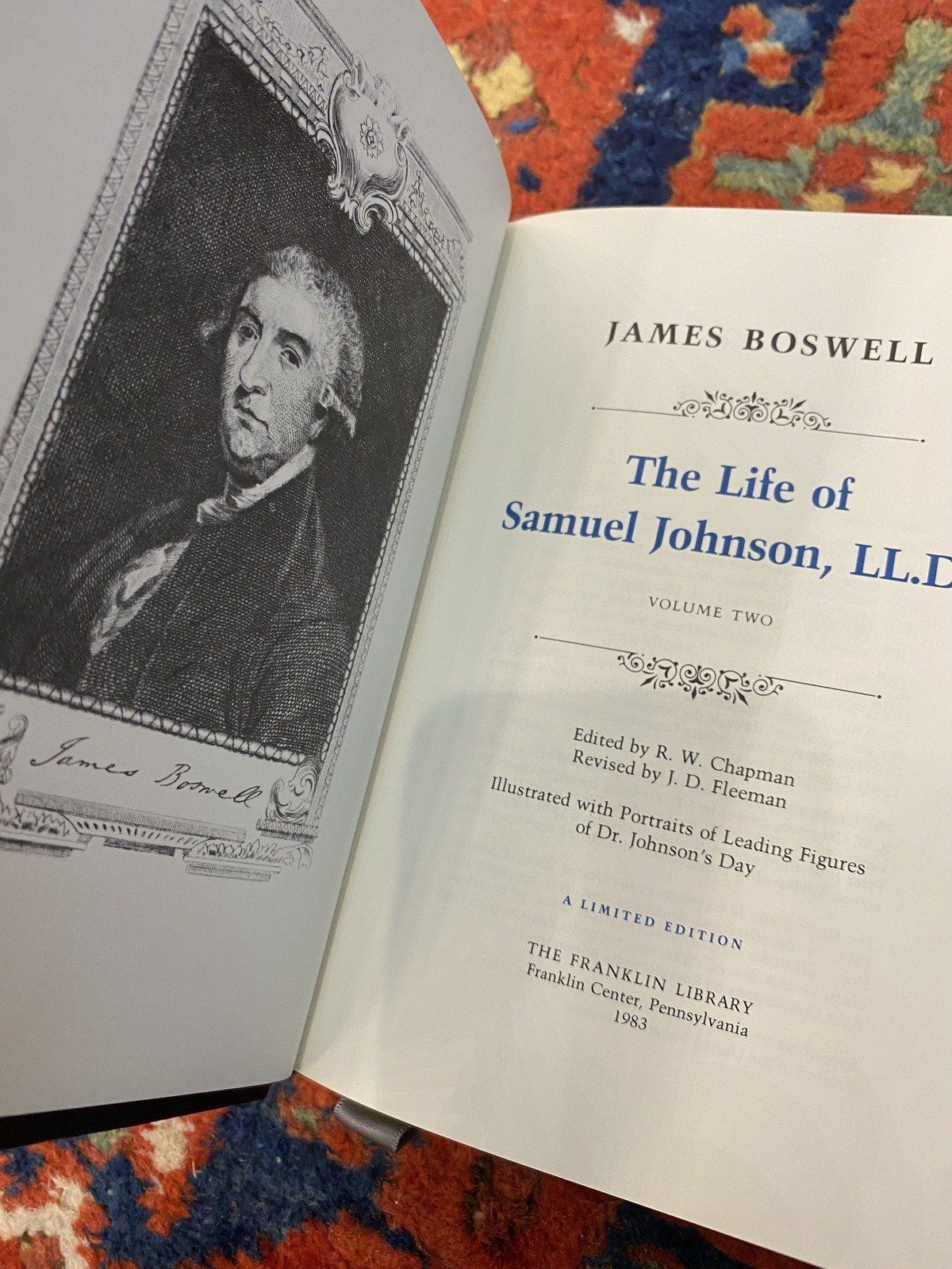 The Franklin Library Life Of Johnson II Boswell - The Great Books Edition Leather Bound Book #286 4