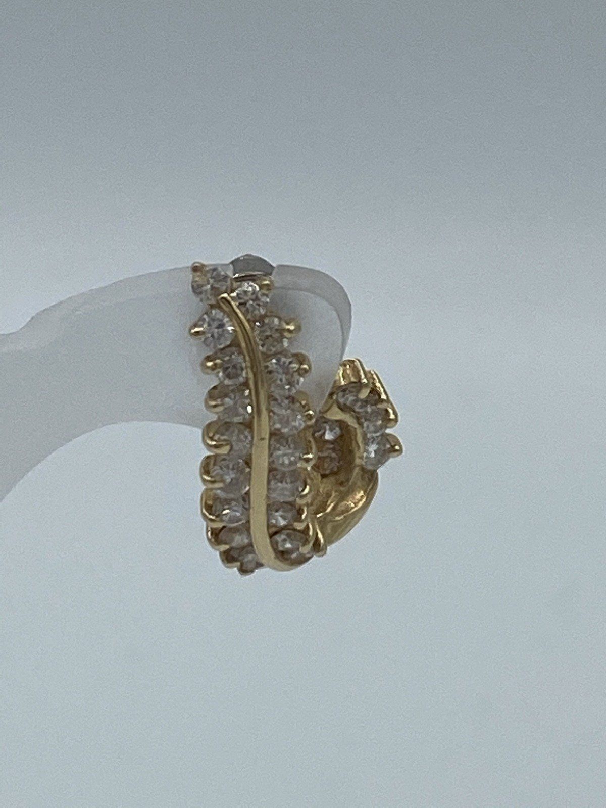 Ladies 26 Diamond J Hook Style Pierced Earrings approx. 1.5 carats 2