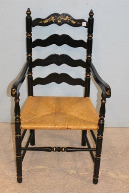 Tell City Hitchcock Style Arm Chair with Rush Seat