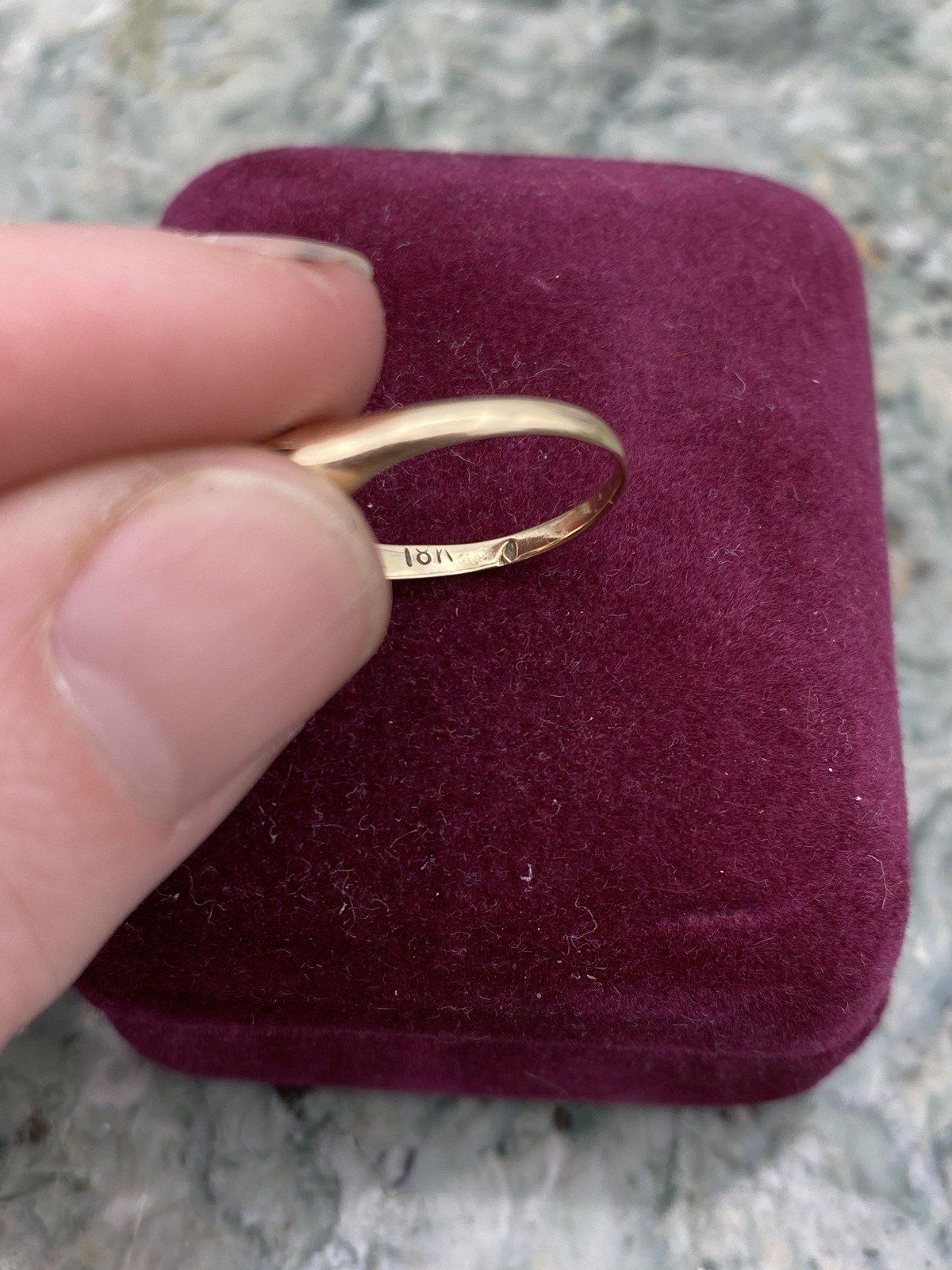 Very Old + Very Small Antique 18k Gold Ruby + Diamond Pinky Promise Ring 6
