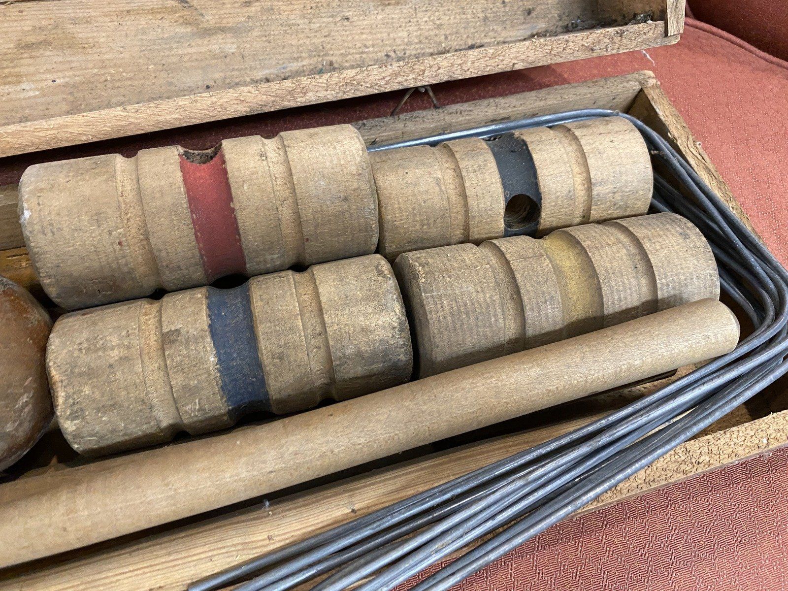 Antique Victorian Morgan & Lindsey Croquet Set in Orig. Box 3