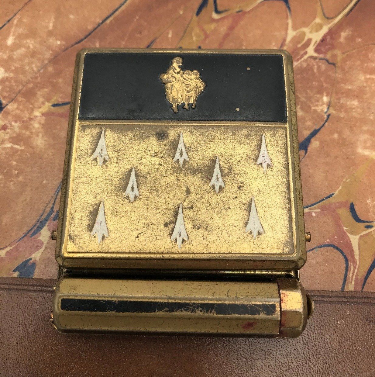 Vintage Yardley Powder and Lipstick Art Deco Compact 3