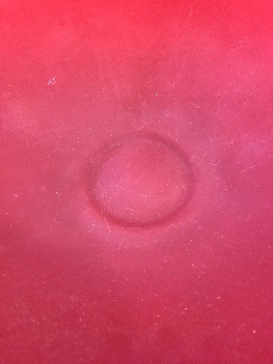 Frosted Red Matte Crystal Bowl 4