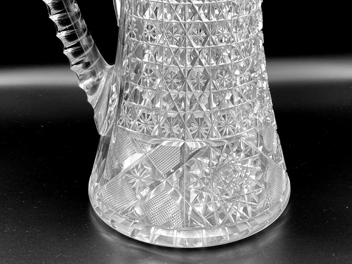Cut Glass Pitcher Arcadia Pattern Sterling Glass Co 3