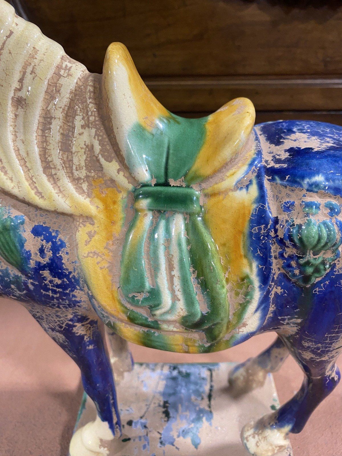 Ceramic Antique Vintage Repro Chinese Horse Statuette 2
