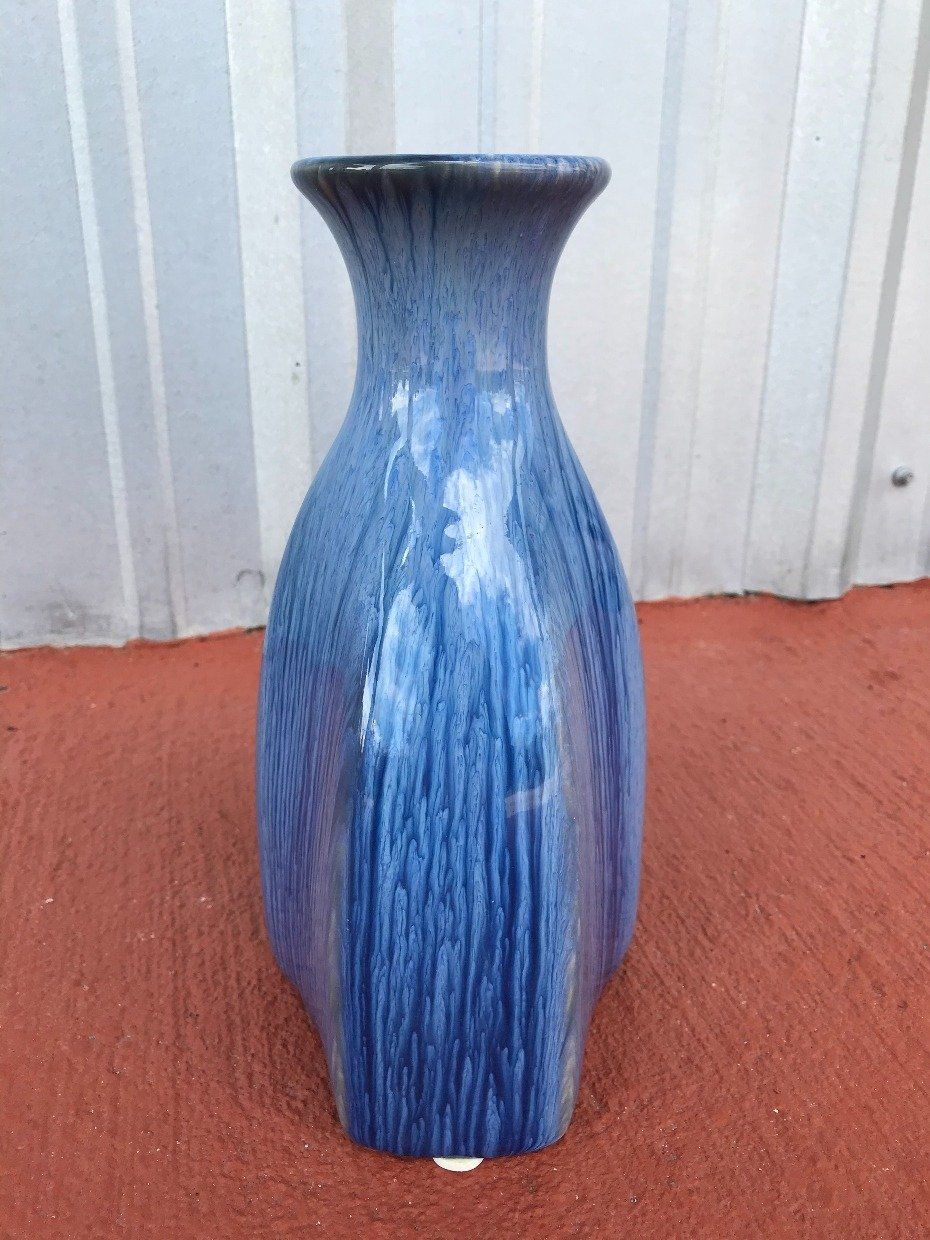 Blue Small Mouthed Vase 2