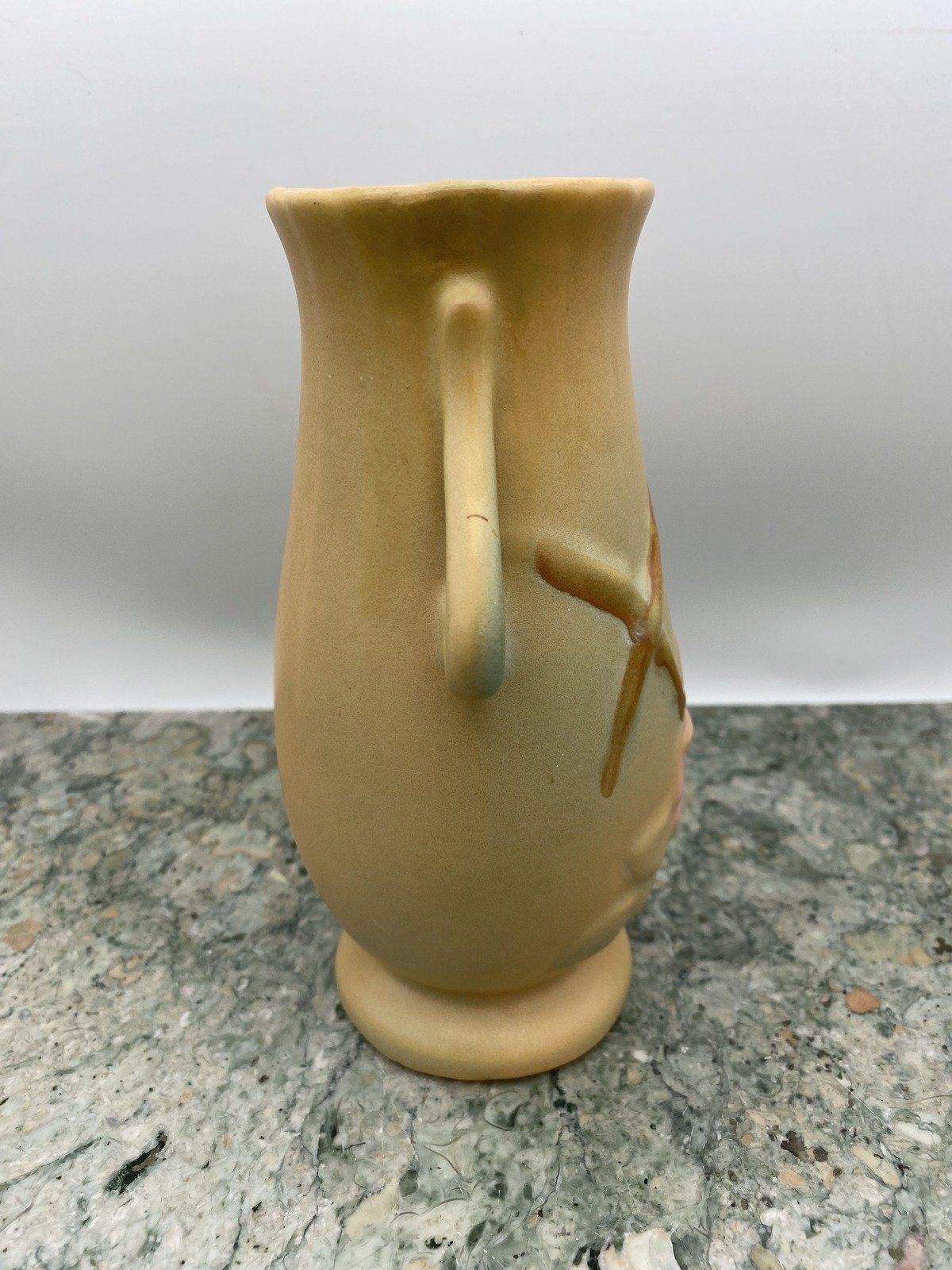 Near Antique c.1930s Weller Wild Rose 6.75 Handled 2