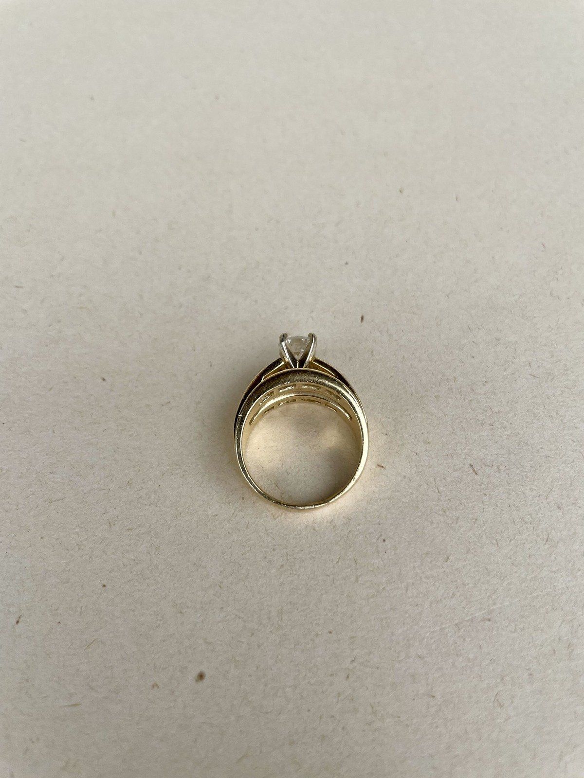 14k Gold 3ctw Solitaire Center Diamond Wedding Ring 6