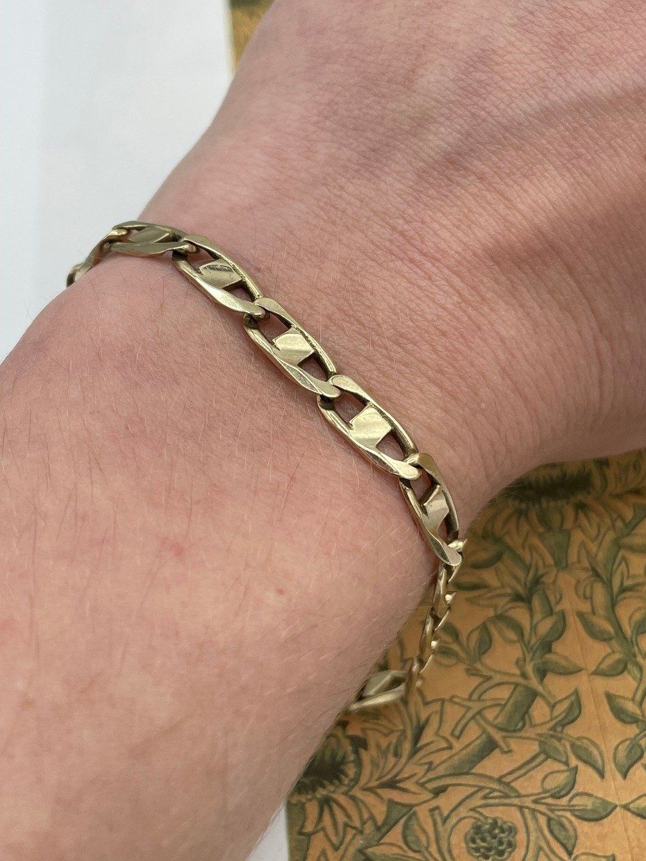 14k Gold Gucci Chain Link Men's Bracelet 2