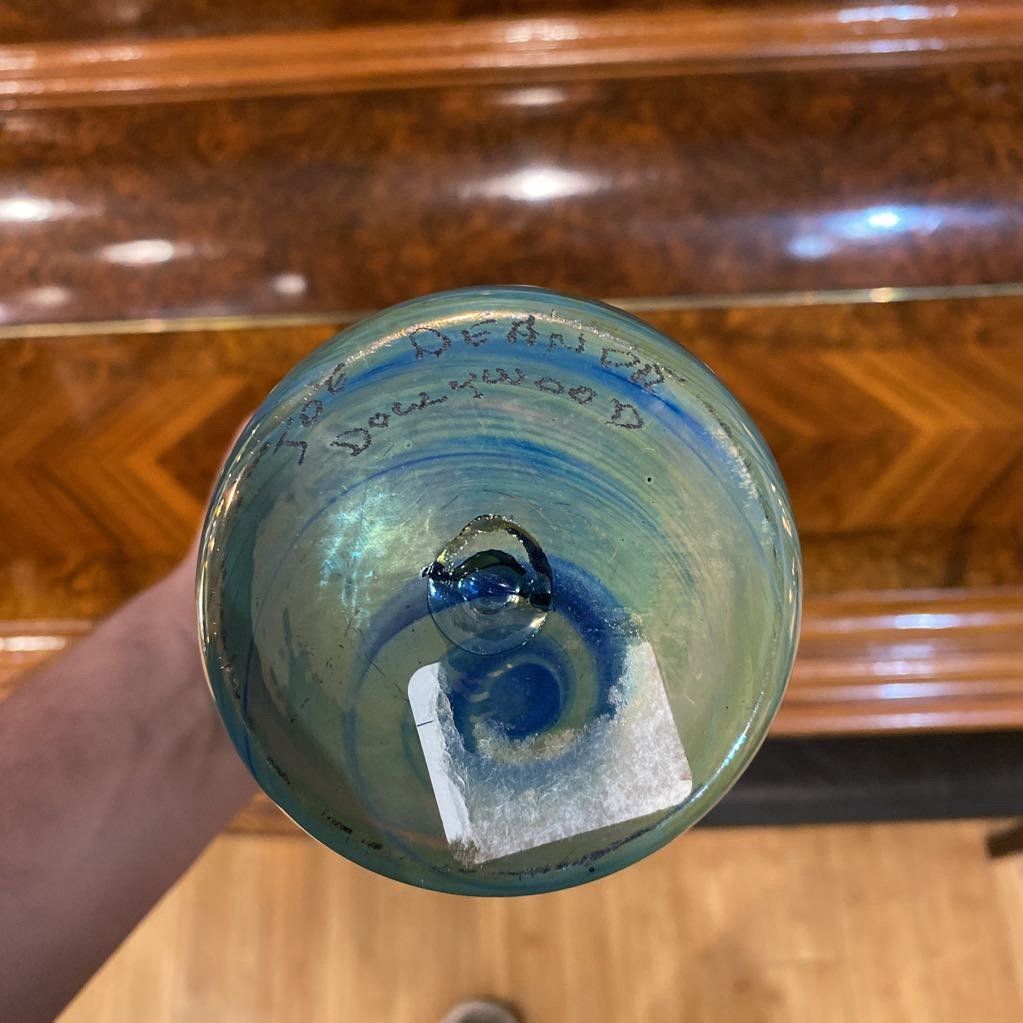 Signed Joe Deanda Dollywood Hand Blown Art Vase 947 2
