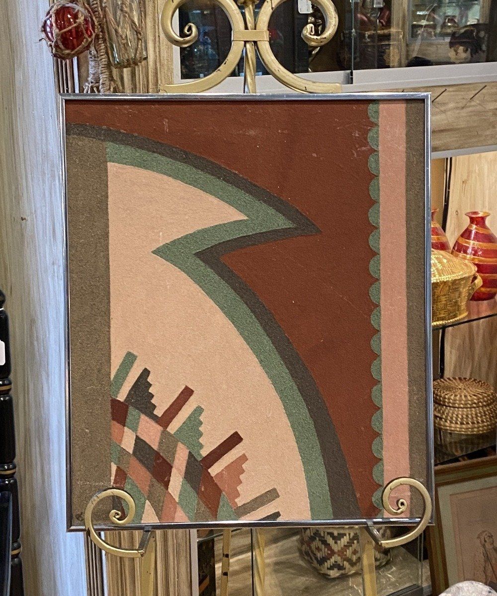 Tanya Brieger MS Sand Art Painting Pueblo Pictography Red