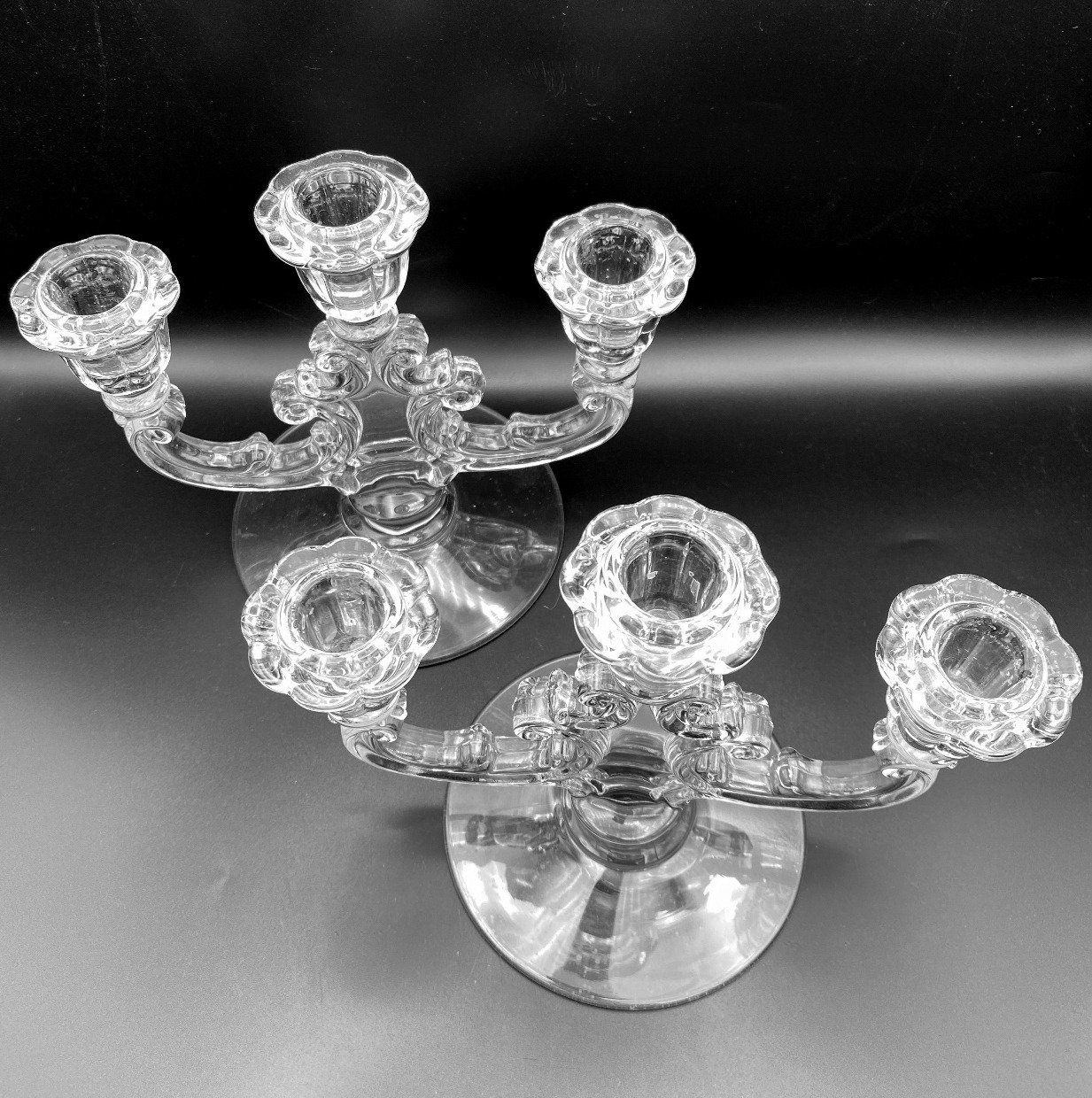 Pair of Crystal Light Candelabras 2