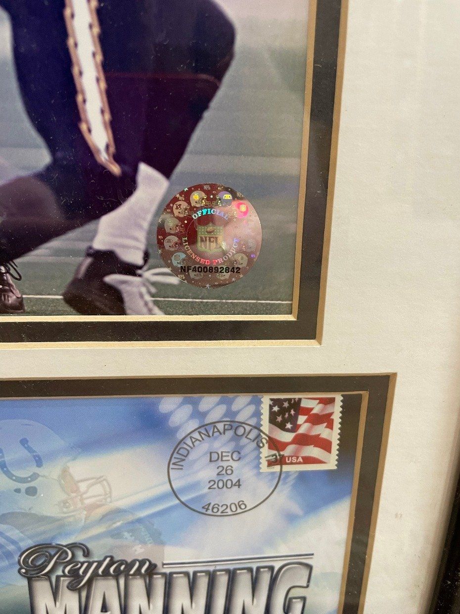 Framed Peyton Manning Commemorative Touchdown Photograph 2