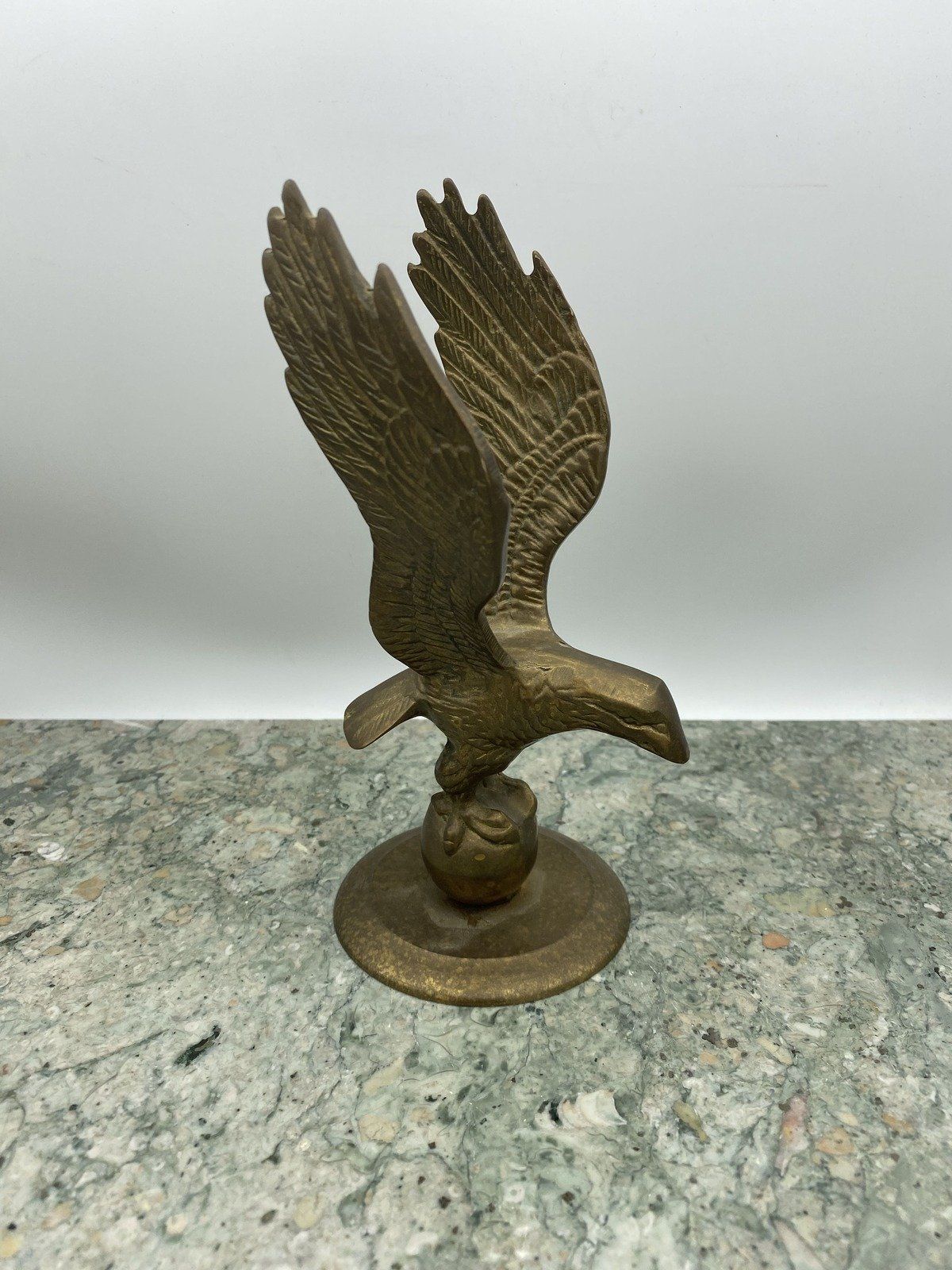 Brass Open Winged Eagle Sculptural Decor