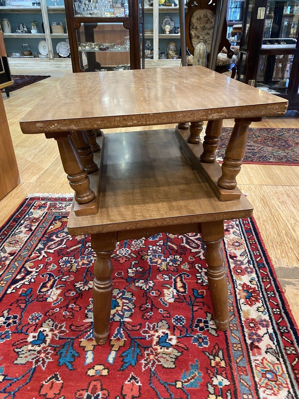 Vintage Spindle Tiered Side Table 2