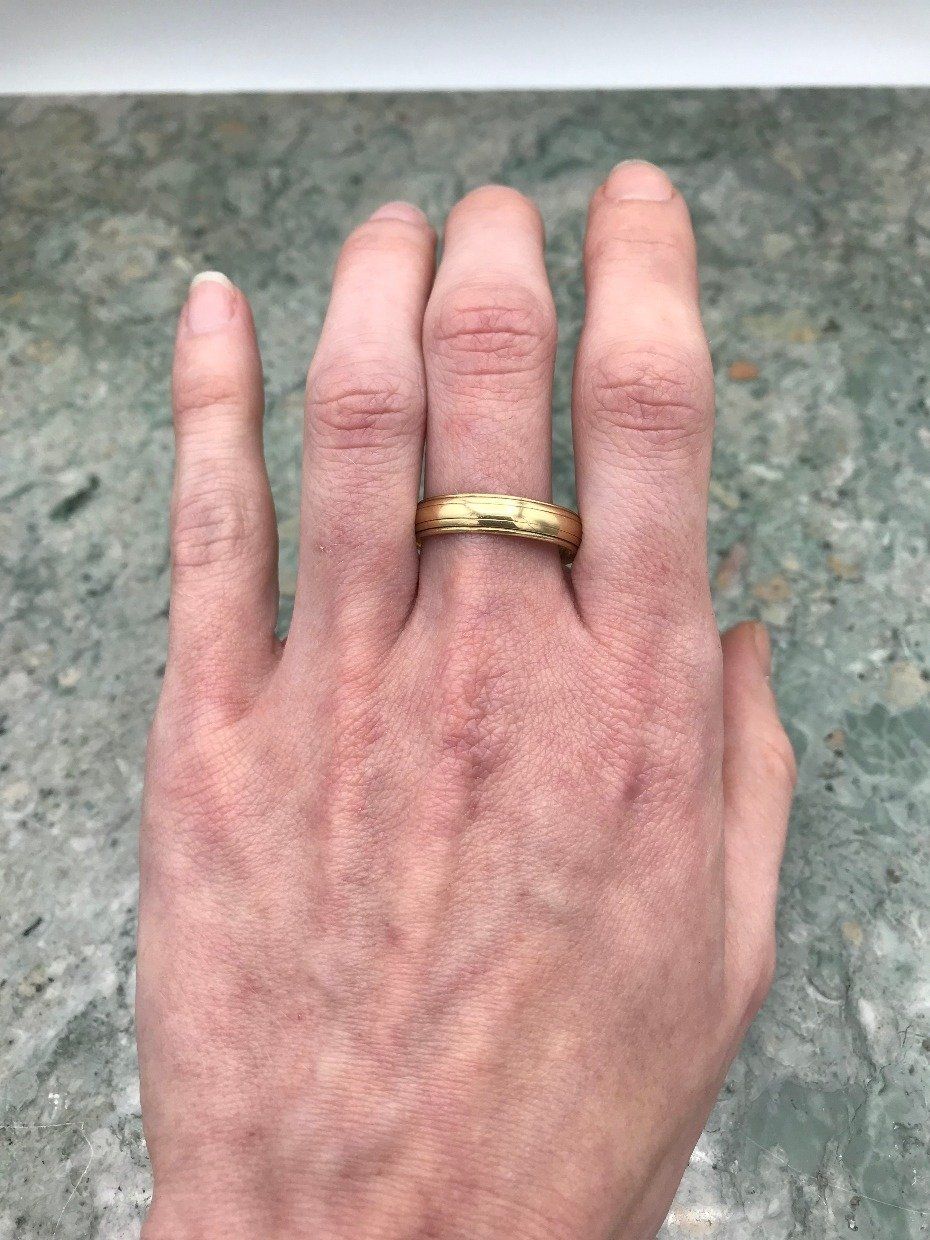 14k Gold Men's Stacked Ring Band 3