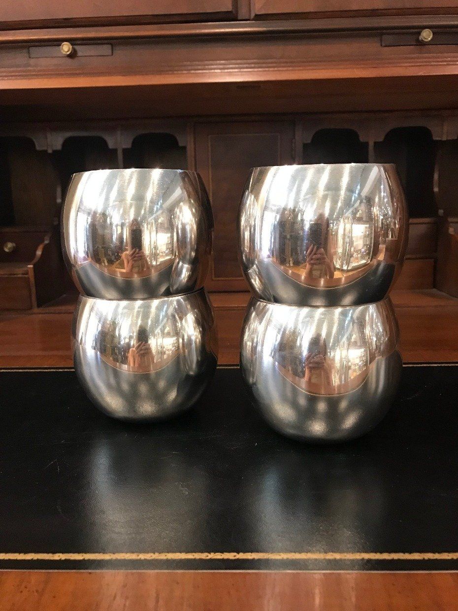 Set of 4 Poole Silver Plated Barware Tumblers 3