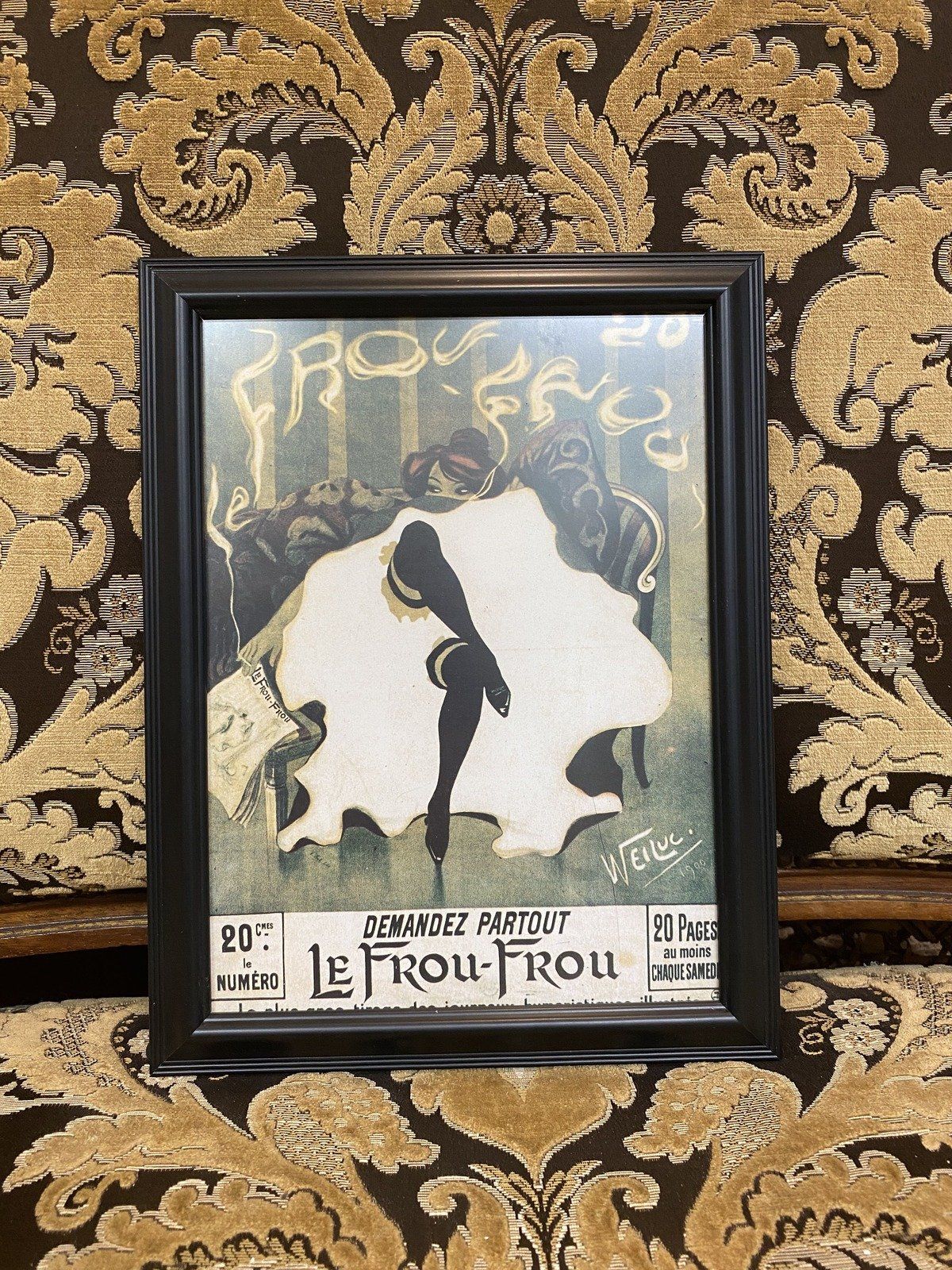 French Reproduction Advertisement Framed Art Print Le Frou-Frou 14x11