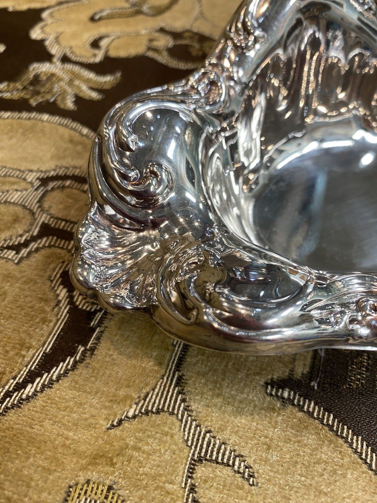 Art Nouveau Silver Plated Scalloped Dish 3