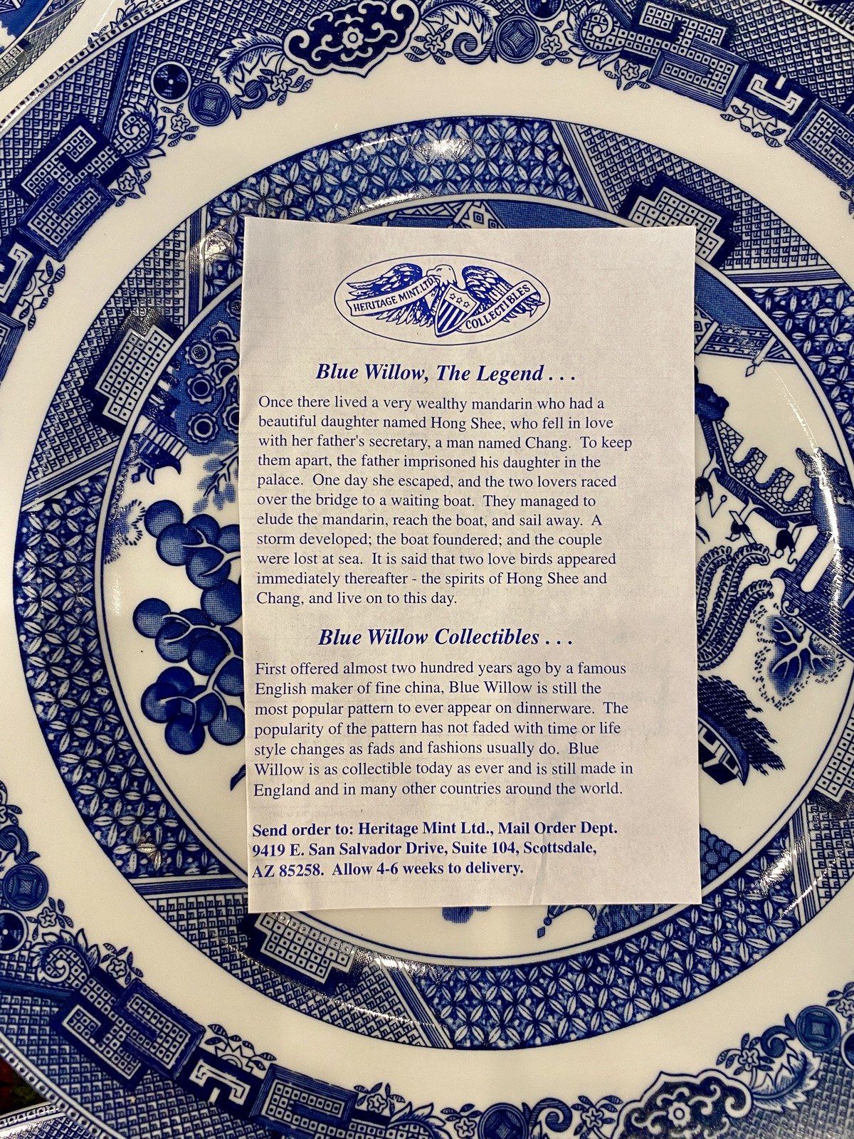 Johnson Bros Blue Willow Dinner Plate 11 (SOLD INDIVIDUALLY) #477 6