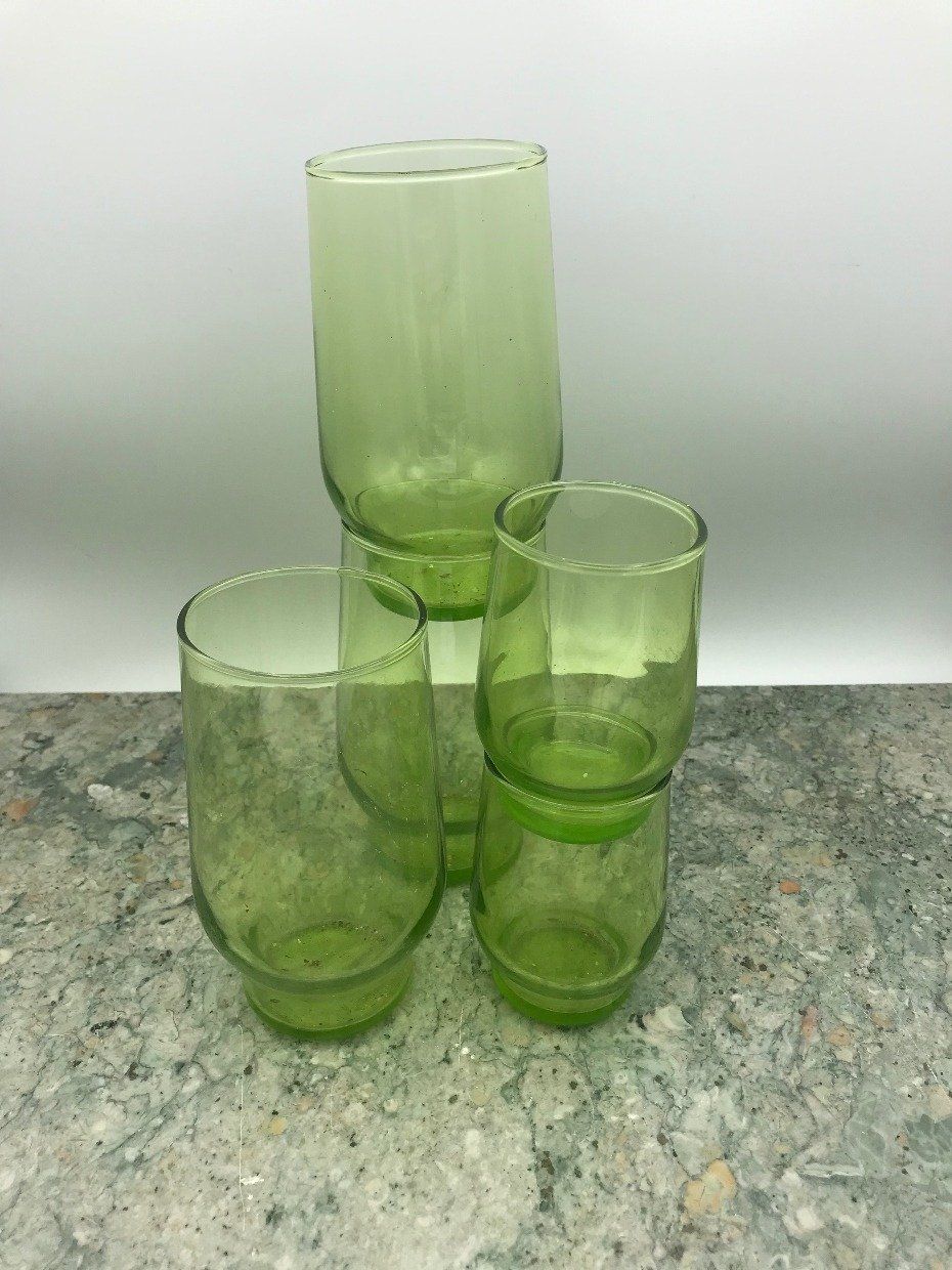 5pc Libbey Glassware Vintage Apple Easy Stack Drinking Glasses 2
