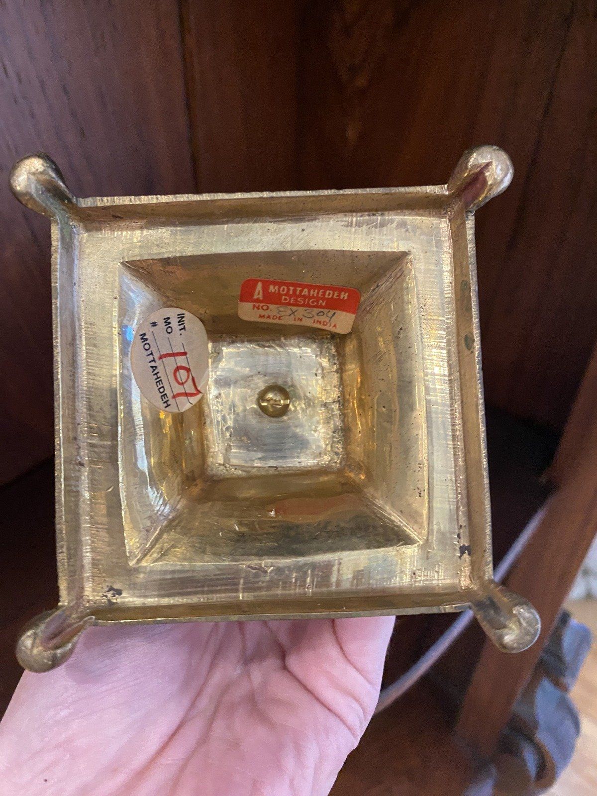 Vintage Mottahedeh Brass Pineapple Candlestick Holder 3