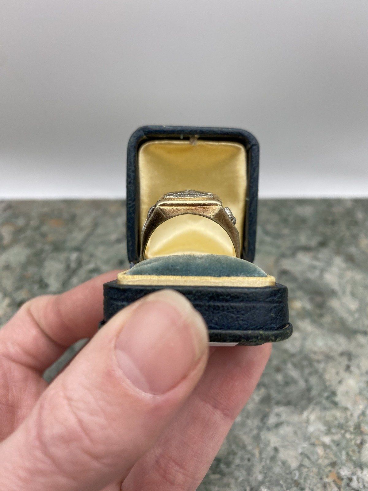 Men's Friggin' HEAVY Antique 14k Thick Gold Gavel of Authority Grand Mason Lodge Ring 4