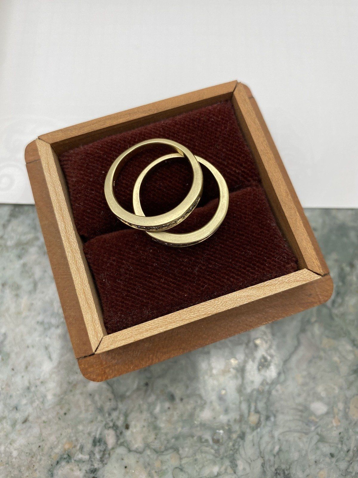 Matching Pair of 1ctw Princess Cut Channel Set Diamond Ring Bands 4