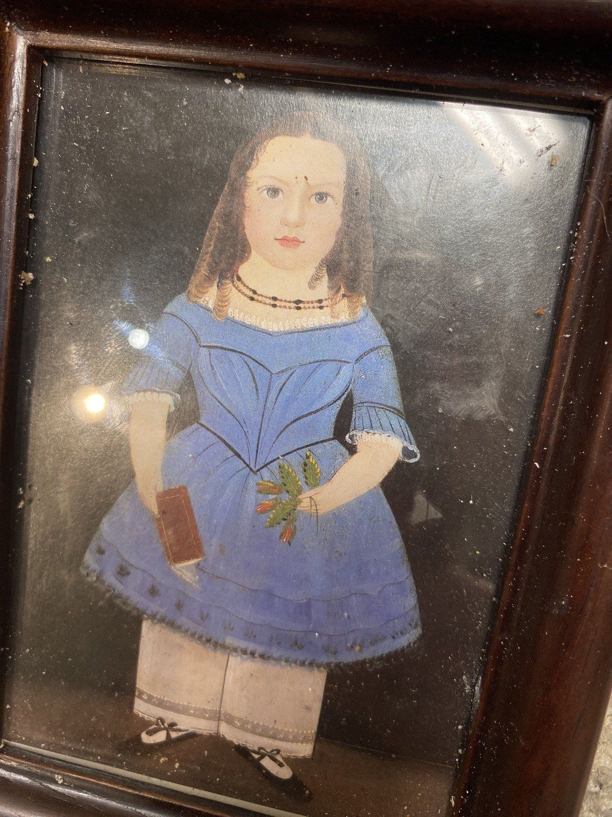 American Museum of Britain Repro Pair Girl + Boy in Blue Prints 6