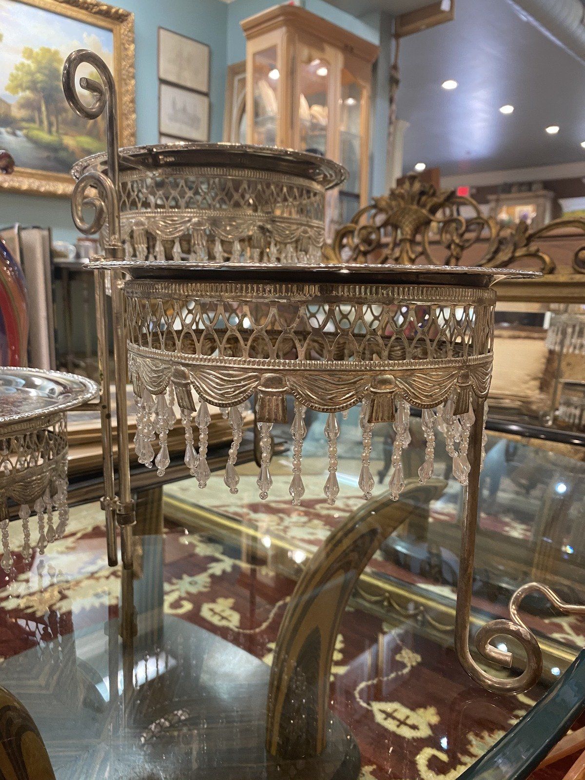 Art nouveau 3 tier serving platter 2