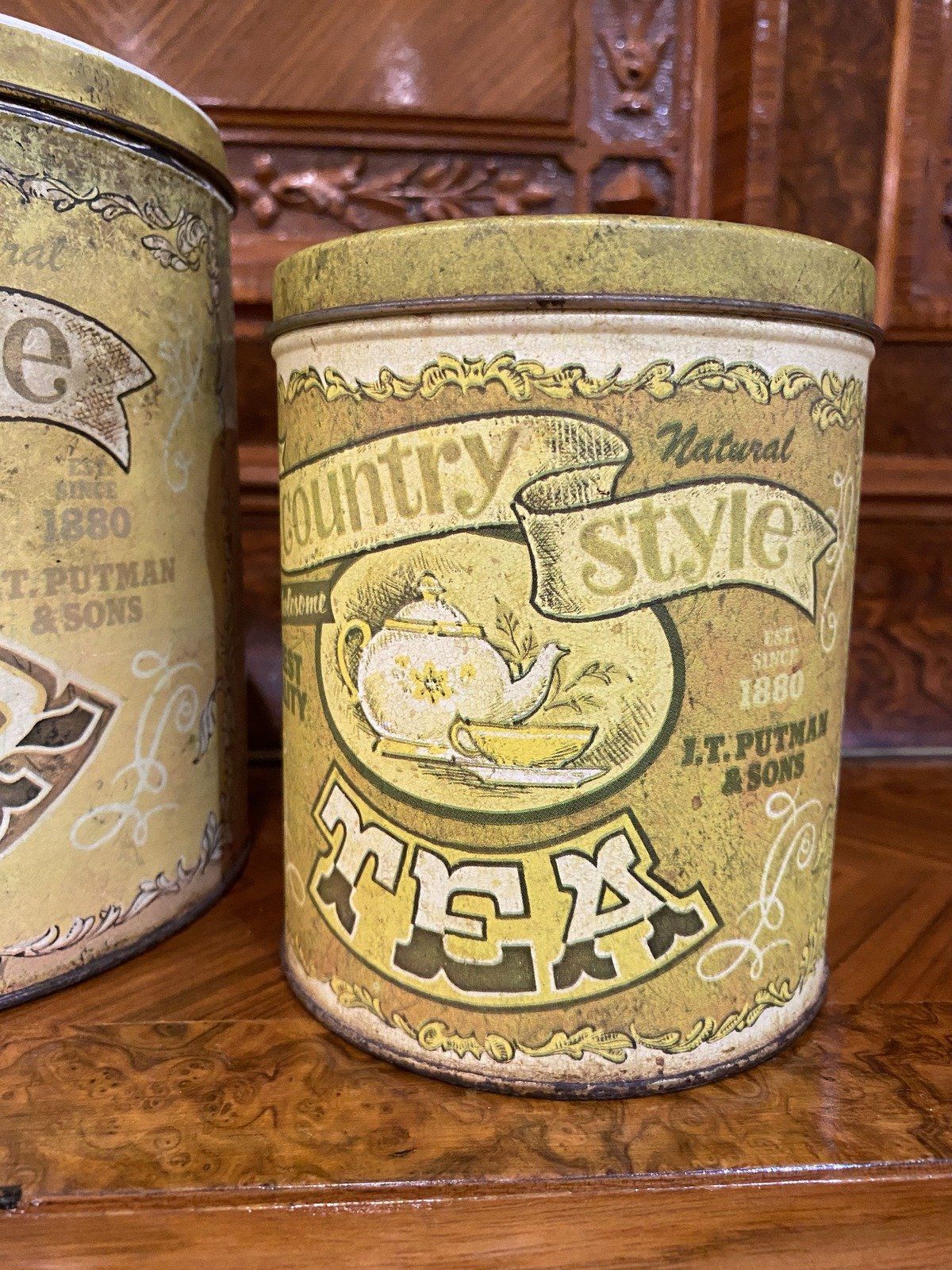 Vintage Nesting Kitchen Tins w Great Patina 5