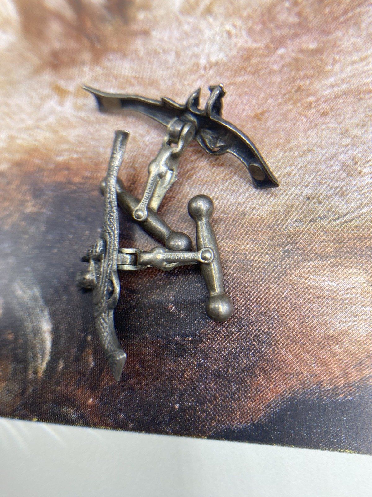 Vintage Solid Sterling Silver Western Colt Gun Cuff Links 6