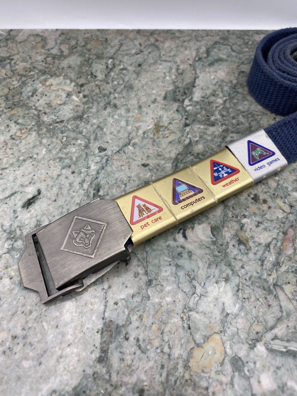 Vintage Boy Scouts of America Skill Award Cotton Belt (ADJSUTABLE) 2