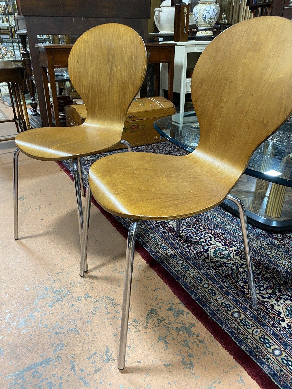 Mid Century Style Bent Plywood Farfalla Side Chairs #242