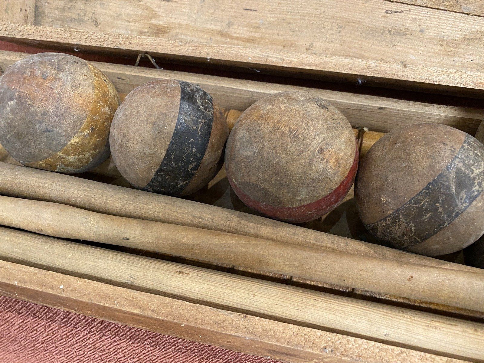 Antique Victorian Morgan & Lindsey Croquet Set in Orig. Box 2