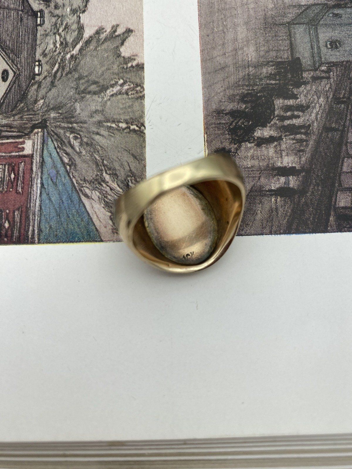 Vintage c.1940s WWII Era 10k Gold US Air Force Tech. School Signet Ring  #2628 10