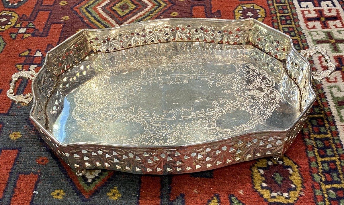 Beautiful Silver Plate Serving Tray