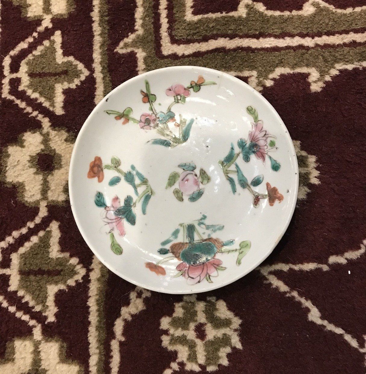 Small Antique Hand Painted Oriental Plate 2