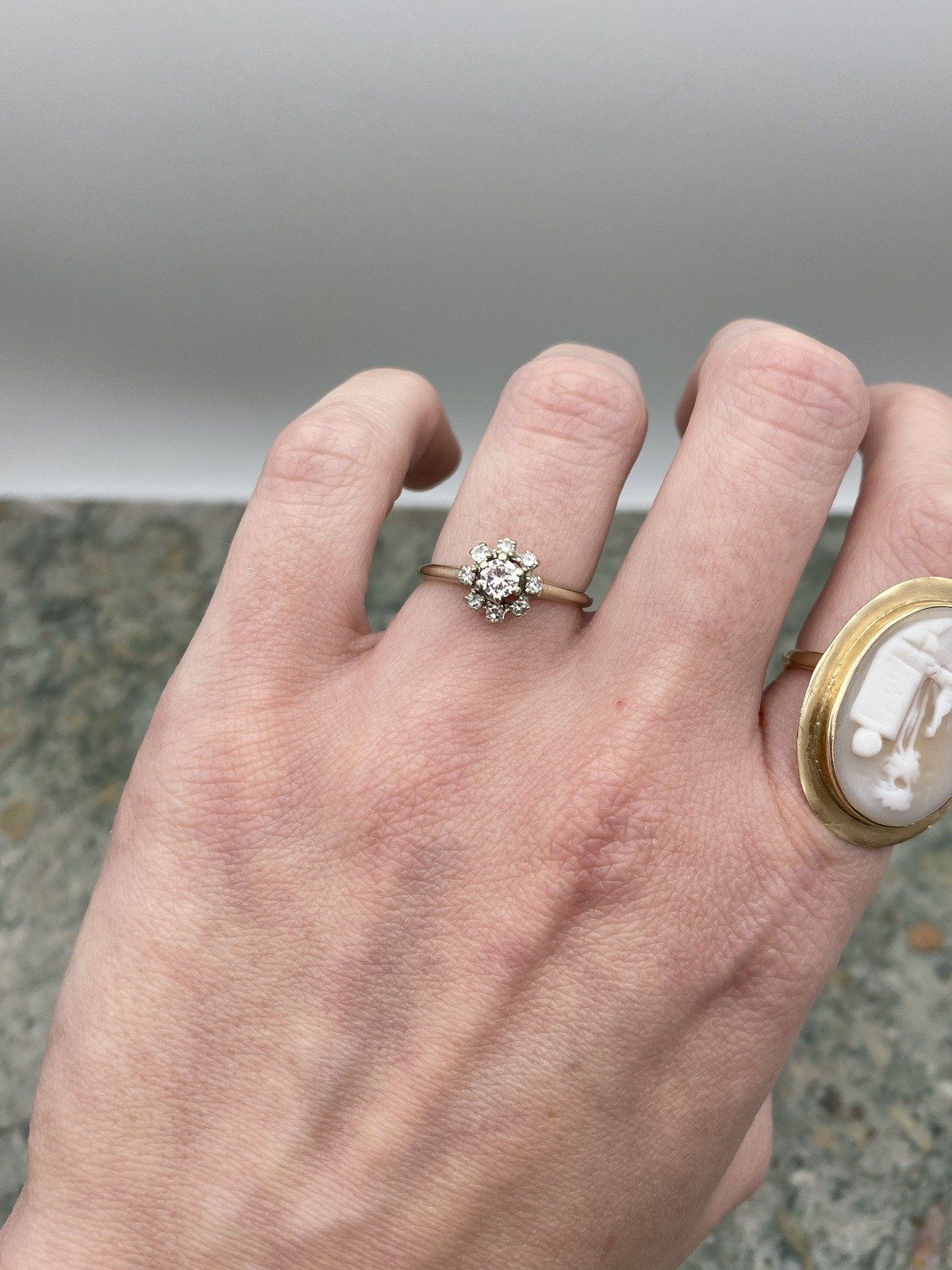 Vintage 14k White Gold Floral .60ctw Diamond Bloom Bridal Ring #2486 5