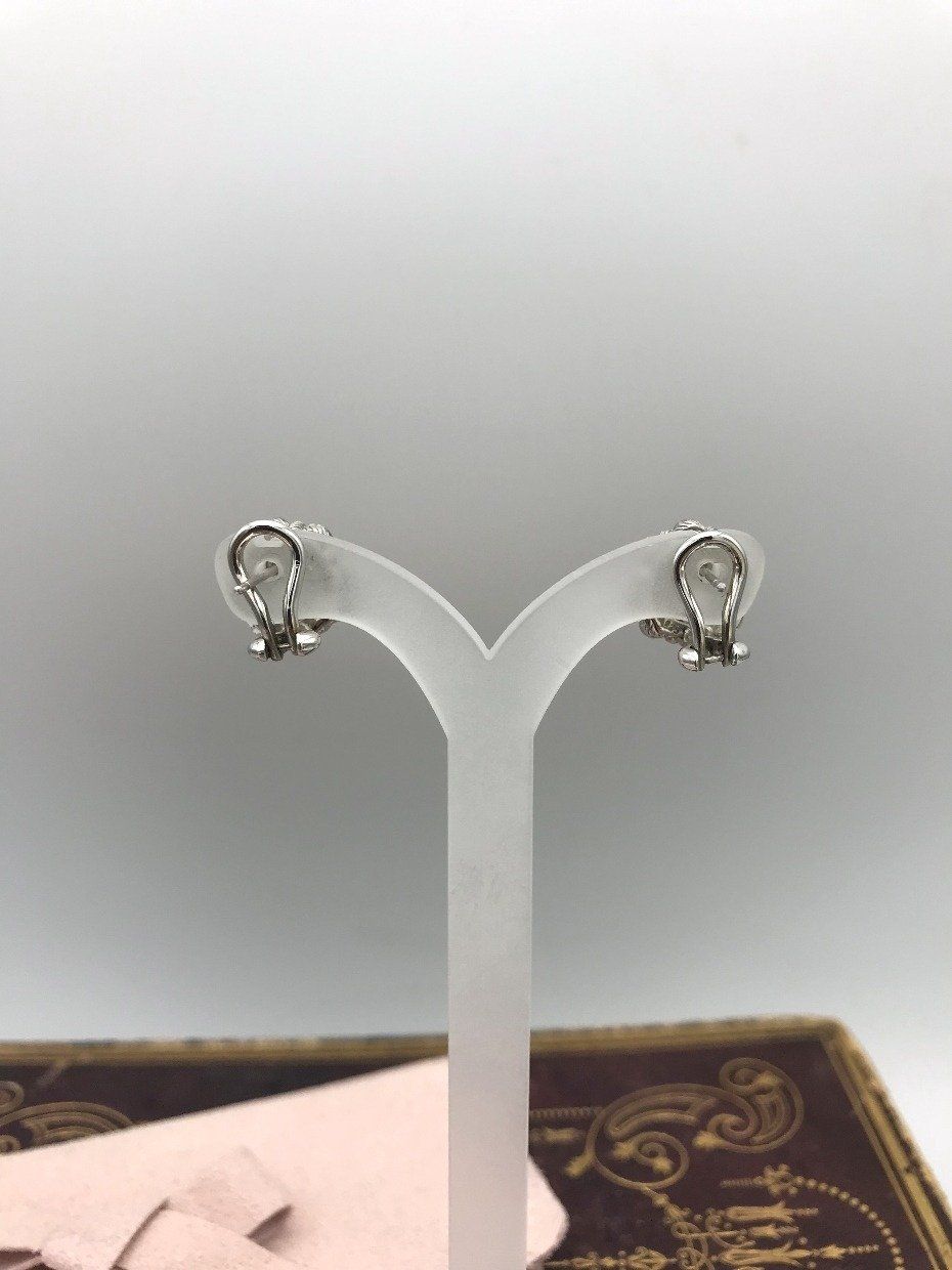 Sterling Silver CZ Flower Cluster Judith Ripka Earrings 4