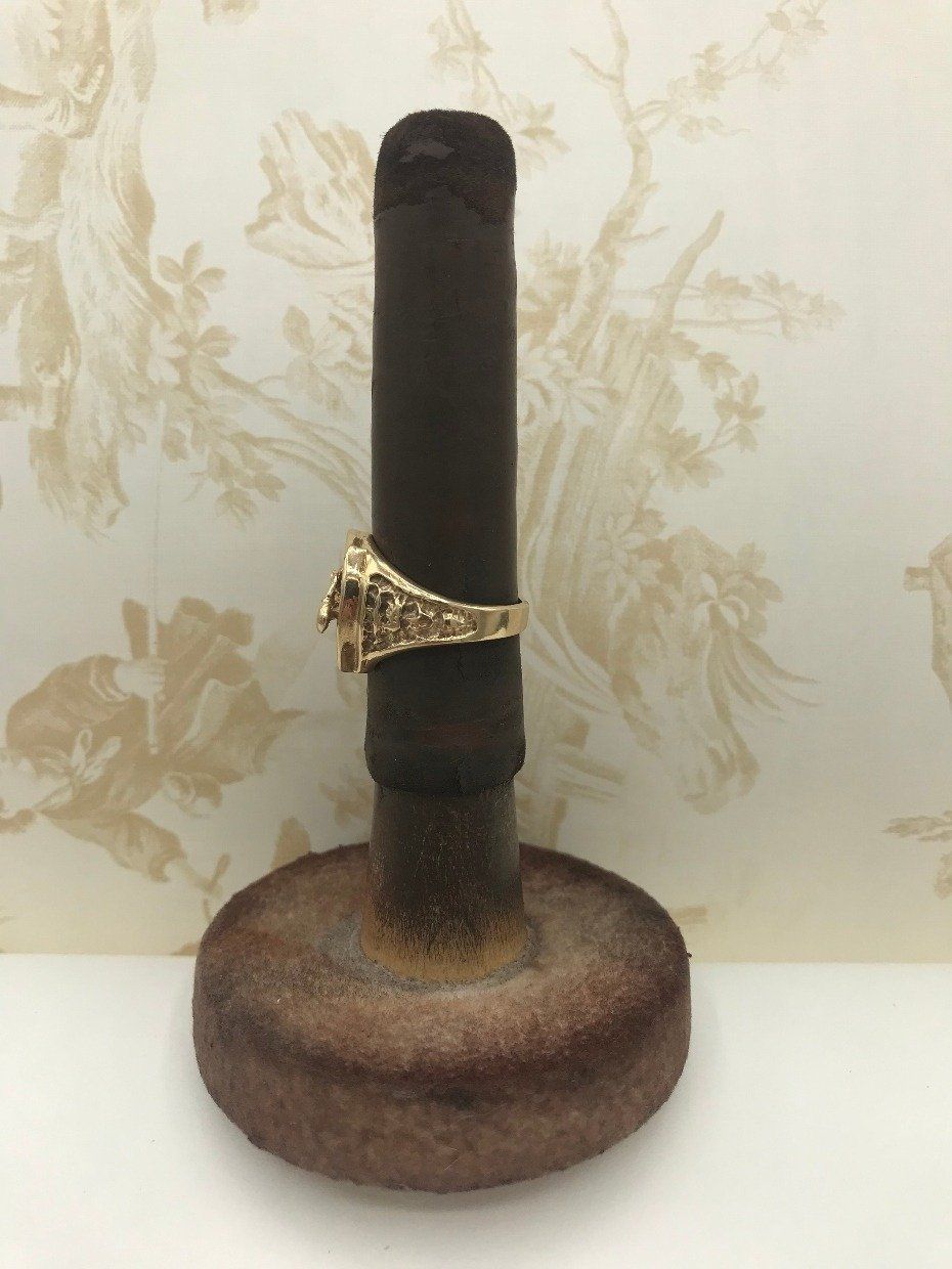 14k Gold Equestrian Good Luck Horse Shoe Ring 4
