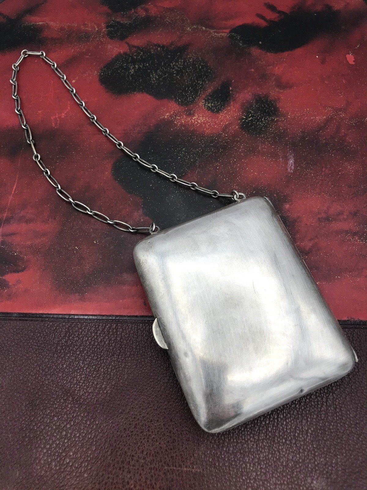 Antique Sterling Silver Coin Purse Compact Cigarette Case Wristlet 4