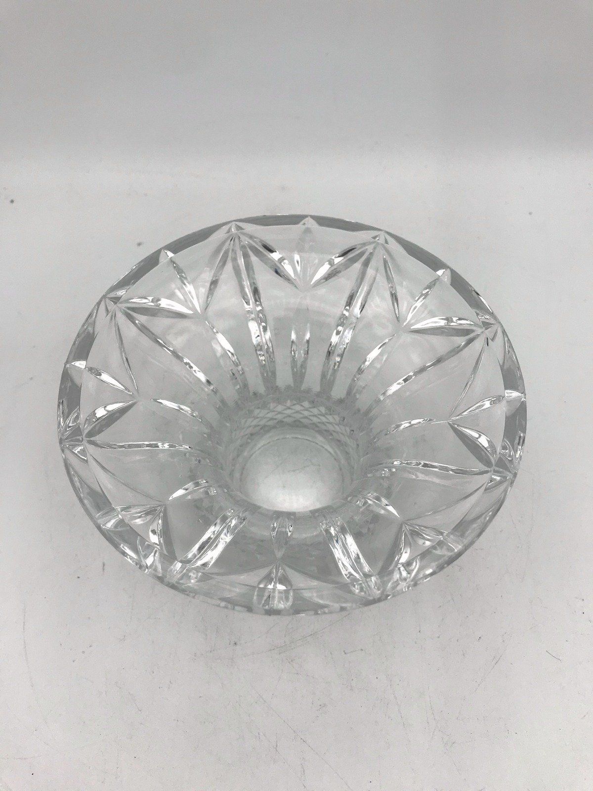 Cut Crystal Wide Tapered Votive Candle Holder 3