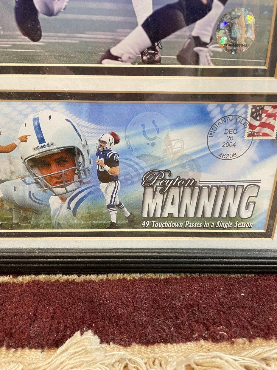 Framed Peyton Manning Commemorative Touchdown Photograph 3