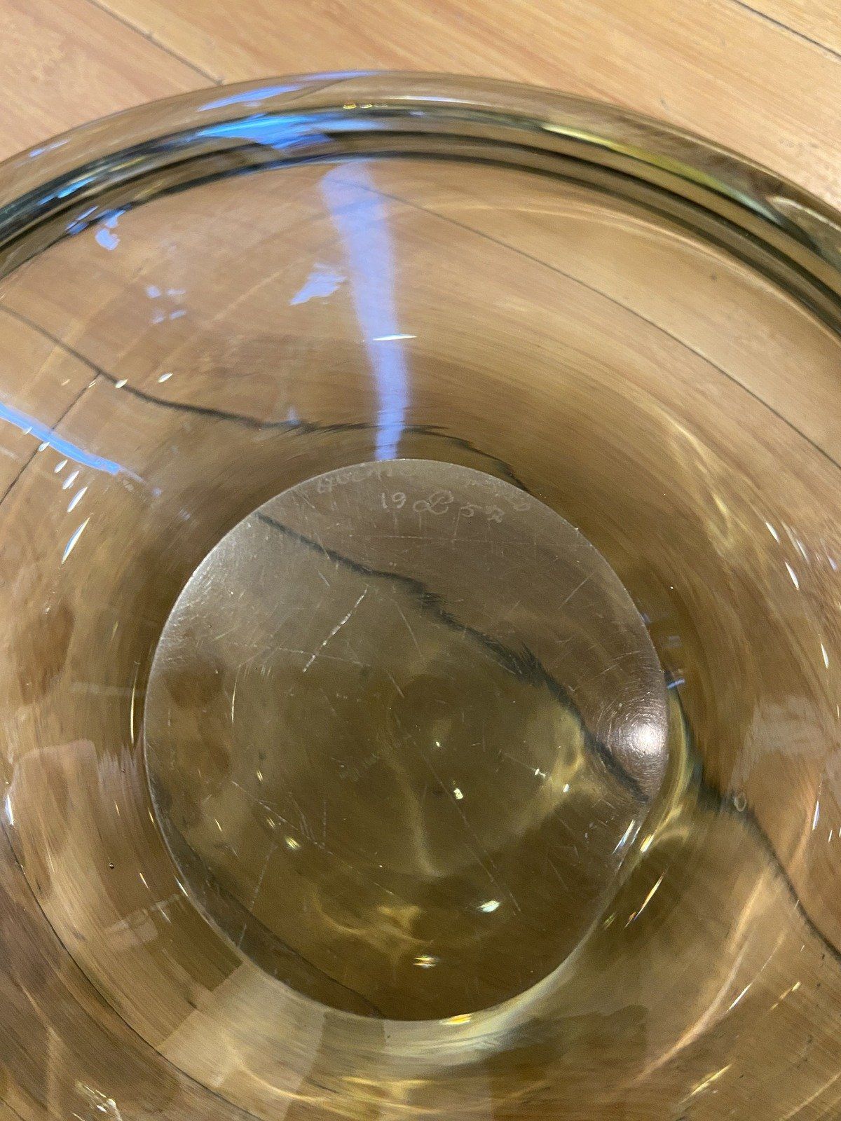 Signed Per Lutken Holmegaard Swedish Mid Century Modern c.1957 Smoky Art Glass Centerpiece Bowl 2