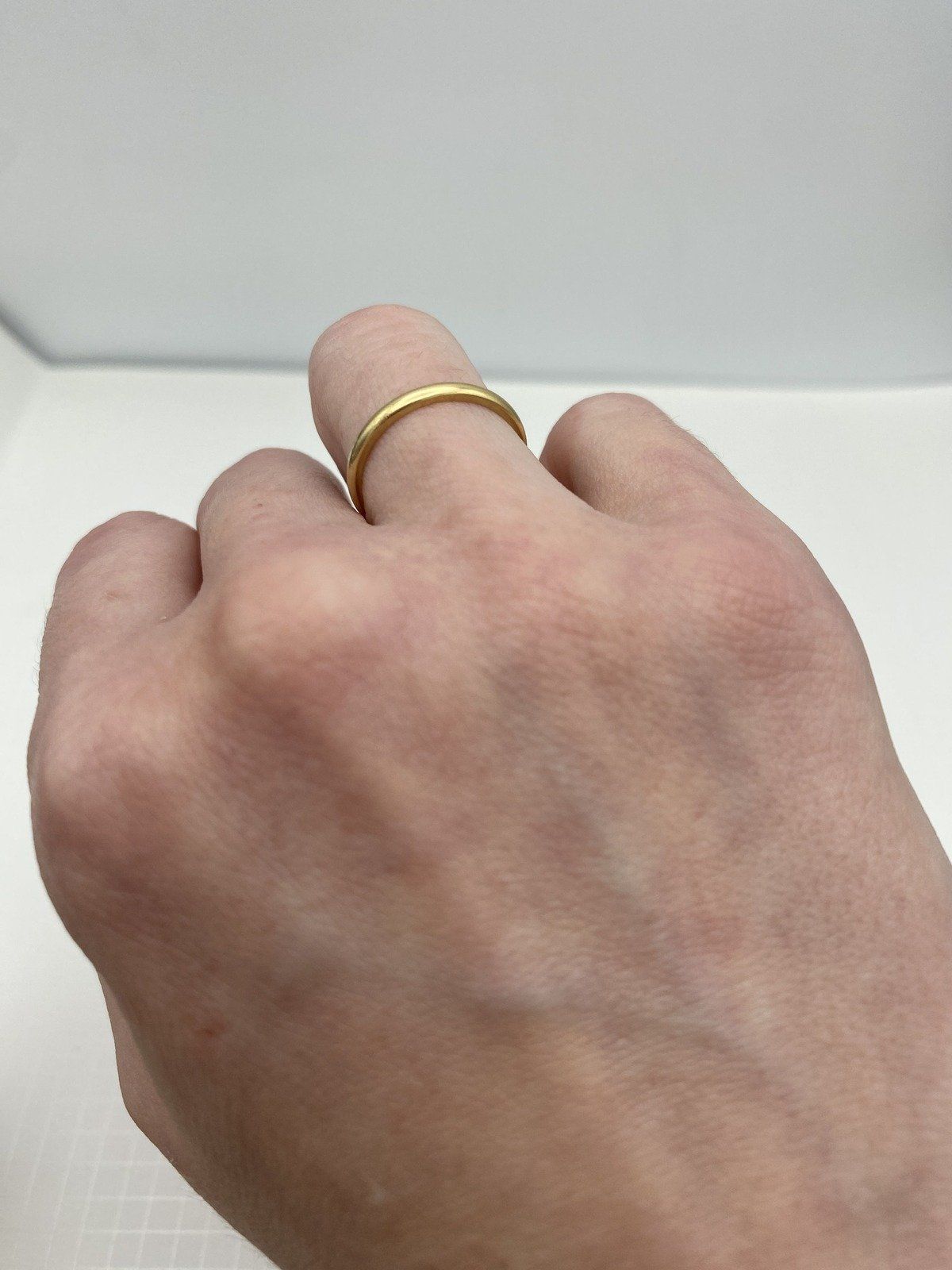 Dainty Traditional 14k Gold Thin 2mm Stackable/Engagement Ring Band 2