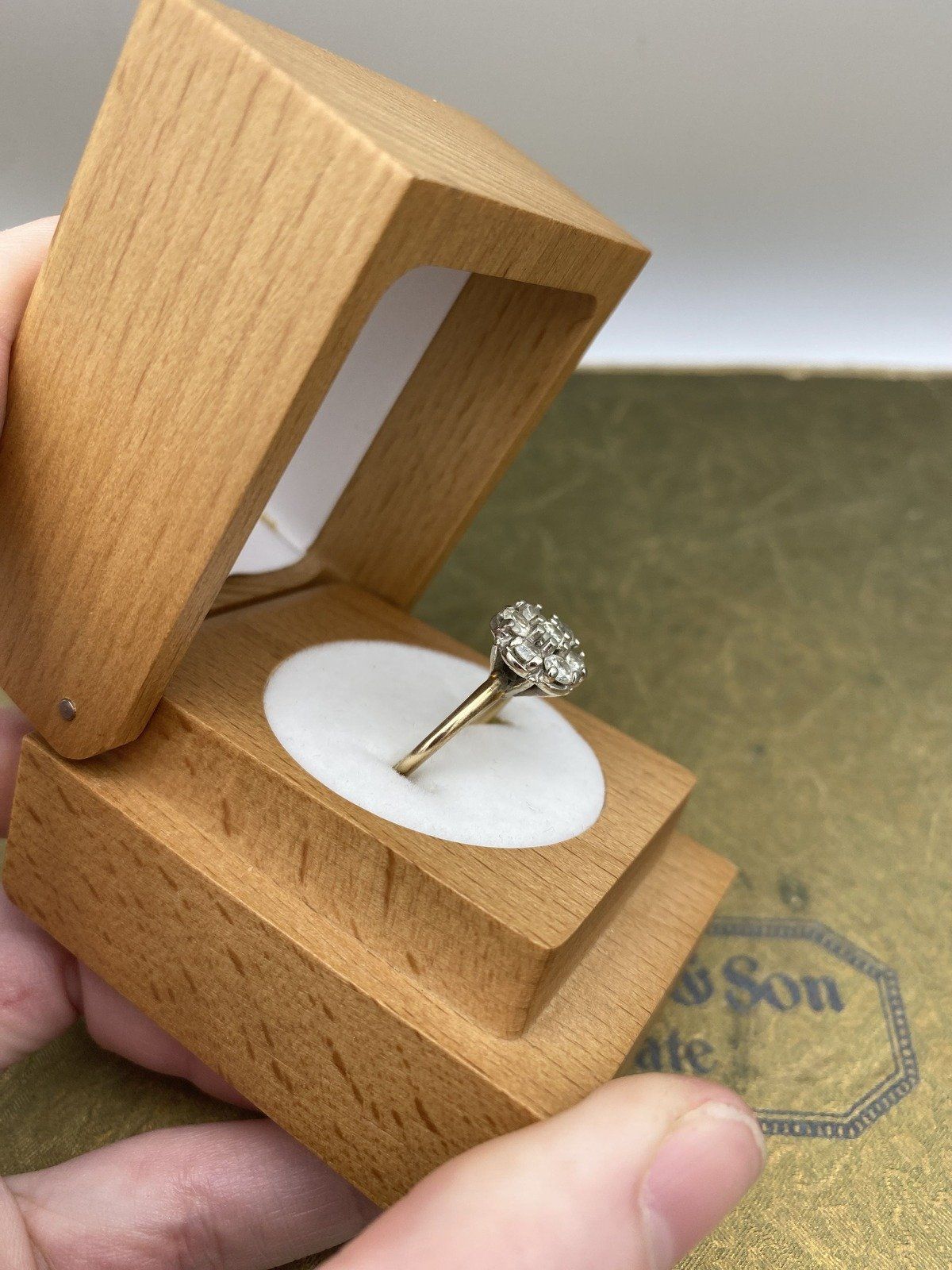 14k Dual Gold 1.05ctw Diamond Flower Cluster Ring #2183 3